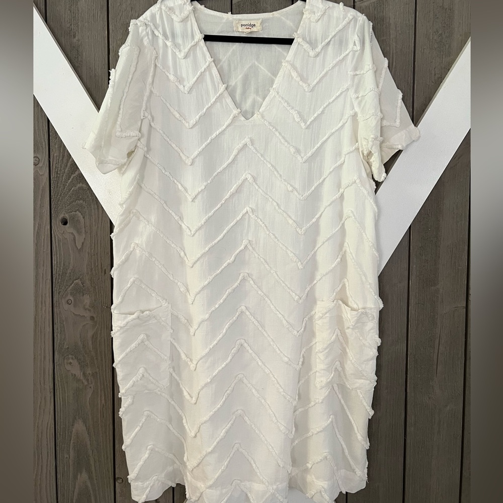 Anthropology brand white dress